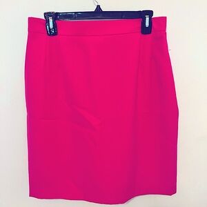 Escada Lollipop Pink 100% Pure Virgin Wool Skirt very smooth feel EU sz 42 US 10